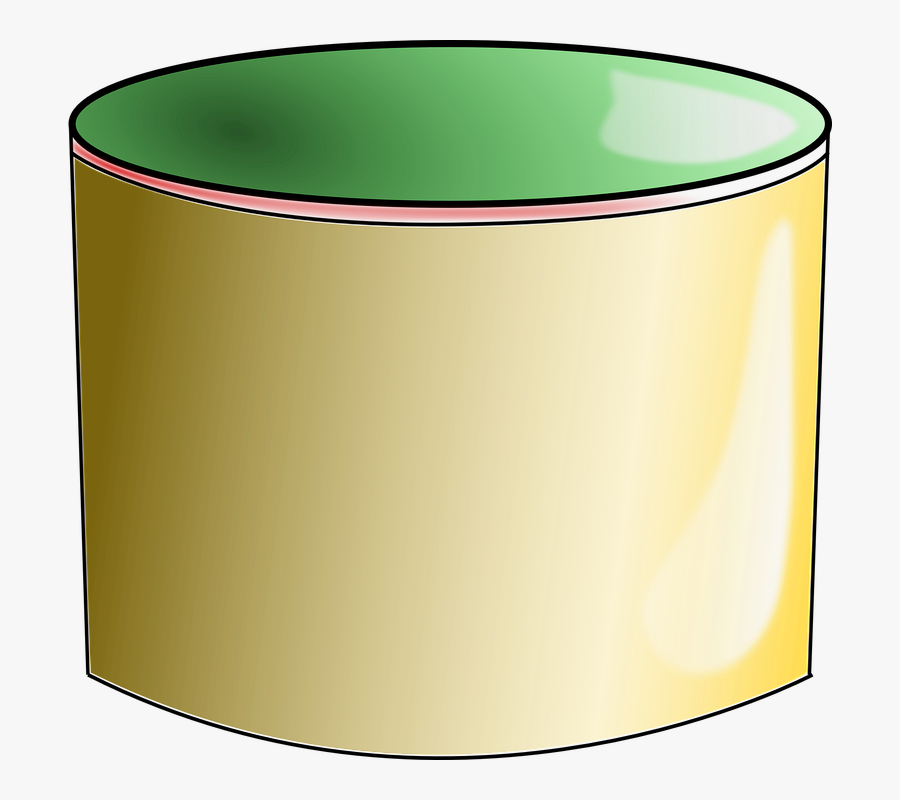 Can, Paint, Tin, Green, Cylinder, Glossy - Cylinder Paint Can, Transparent Clipart