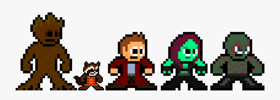 Pixel Art Guardians Of The Galaxy, Transparent Clipart