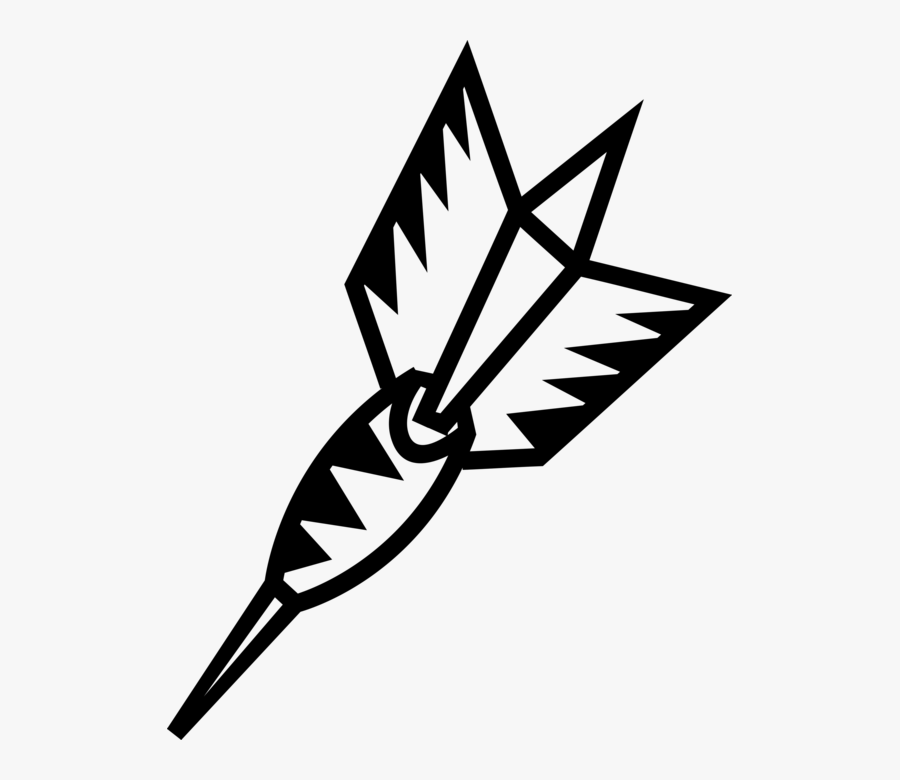 Vector Illustration Of Dartboard Traditional Pub Game - Dart Board Black And White Logo, Transparent Clipart