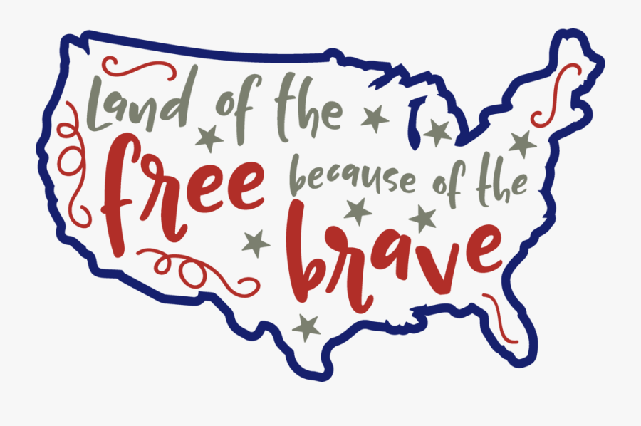 Land Of The Free - Calligraphy, Transparent Clipart