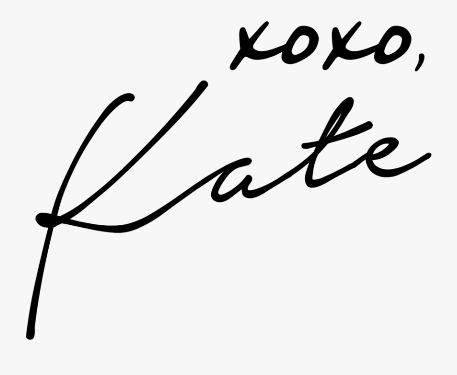 Xoxo Kate-01 - Calligraphy, Transparent Clipart
