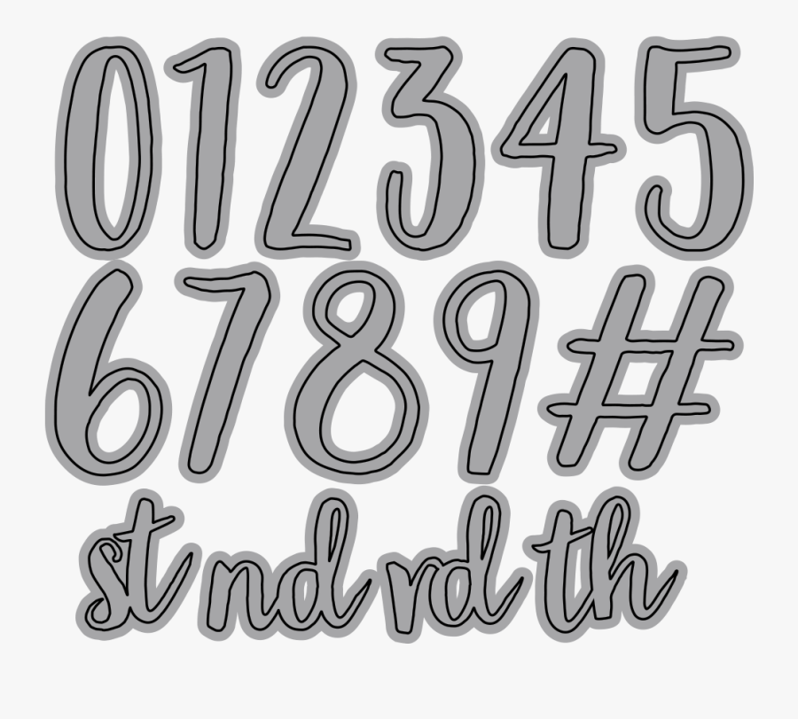 Blackboard Numbers - Calligraphy - Calligraphy, Transparent Clipart