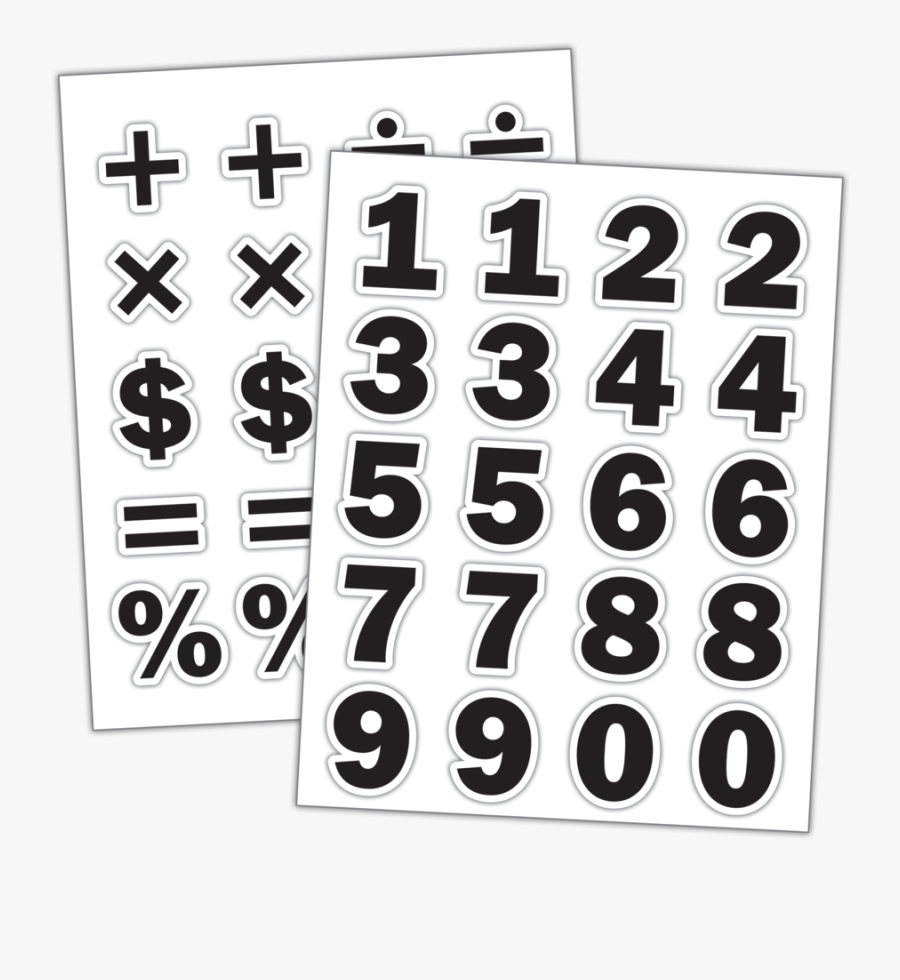 Numbers Stickers, Transparent Clipart