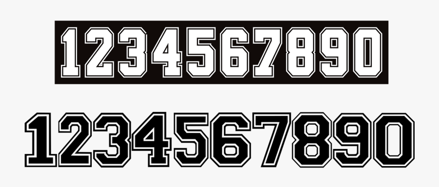 Game Number Numbers Football Free Picture - Block Numbers 8 Clipart Black And White, Transparent Clipart