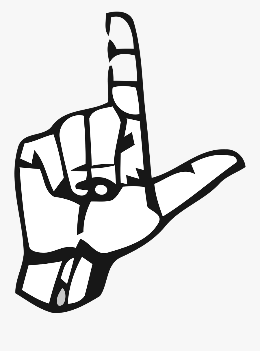 Alphabet Deaf Deaf Alphabet Free Picture - Sign Language L Png, Transparent Clipart