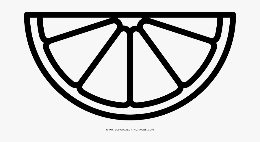 Orange Slice Coloring Page - Orange Slice Clipart Black And White, Transparent Clipart