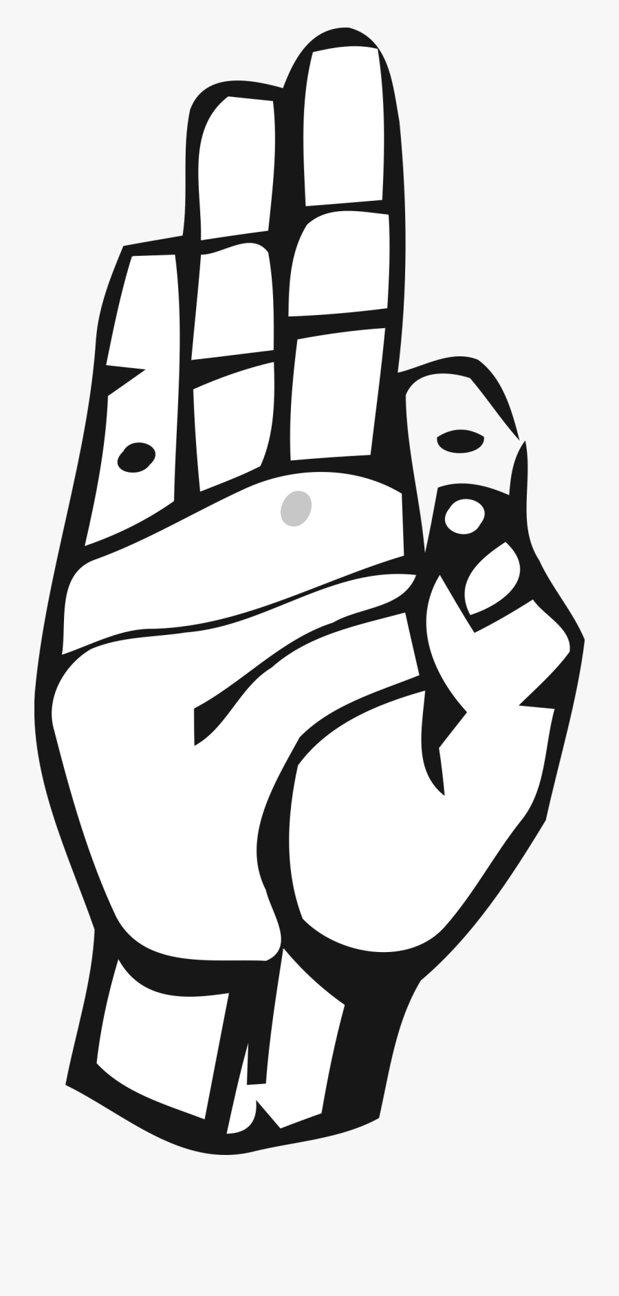 F Clip Art Design Medium Size - Miss You In Hand Sign Language, Transparent Clipart