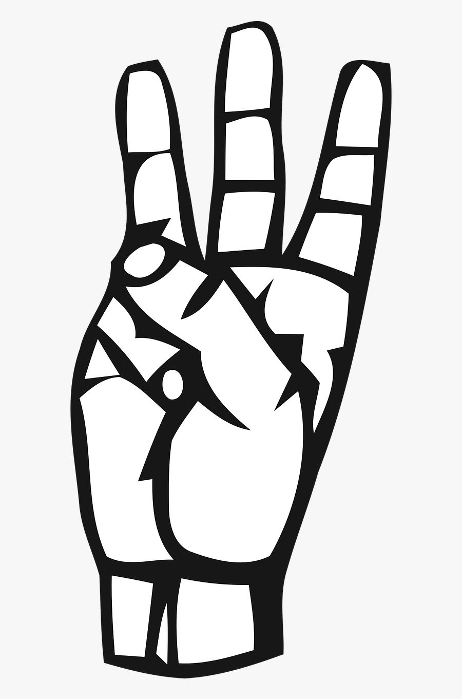 Alphabet Deaf Deaf Alphabet Free Picture - W Sign Language Clipart, Transparent Clipart