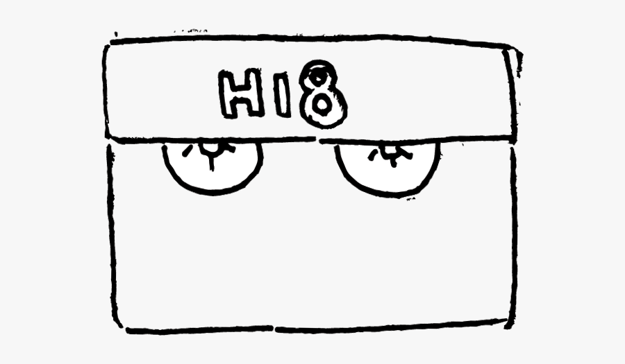 Video Clipart Vhs Tape - Line Art, Transparent Clipart