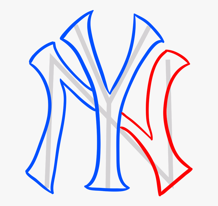 White New York Yankees Logo, Transparent Clipart