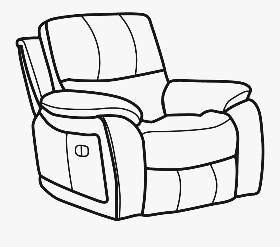 Recliner Clip Art Black And White, Transparent Clipart