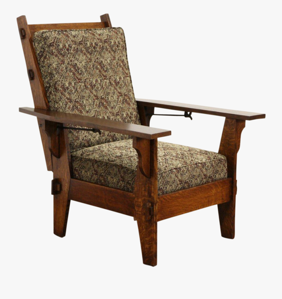 Antique Morris Chair Recliner Arts U0026 Crafts Mission - Arts Crafts Reclining Chairs, Transparent Clipart