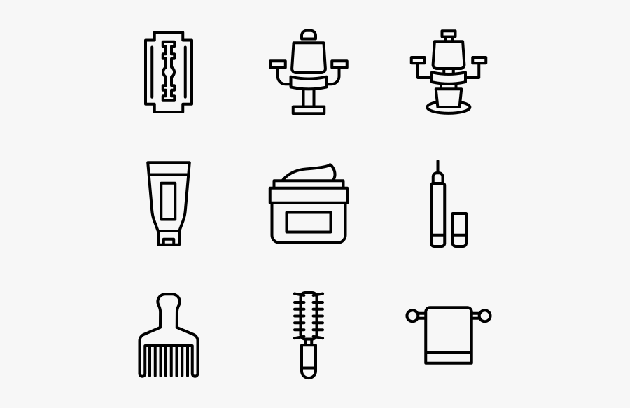 Hairdresser - Hair Extension Icon Pack, Transparent Clipart