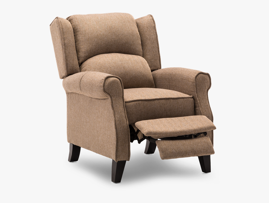 Eden Herringbone Fabric Recliner Armchair In Beige - Herringbone Recliner, Transparent Clipart