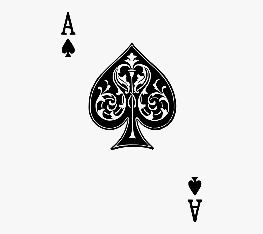 Cards, Ace, Spades - Ace Of Spades Png, Transparent Clipart