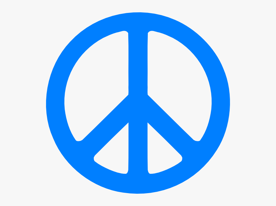 Blue Peace Sign Svg Clip Arts - Blue Peace Sign Png, Transparent Clipart