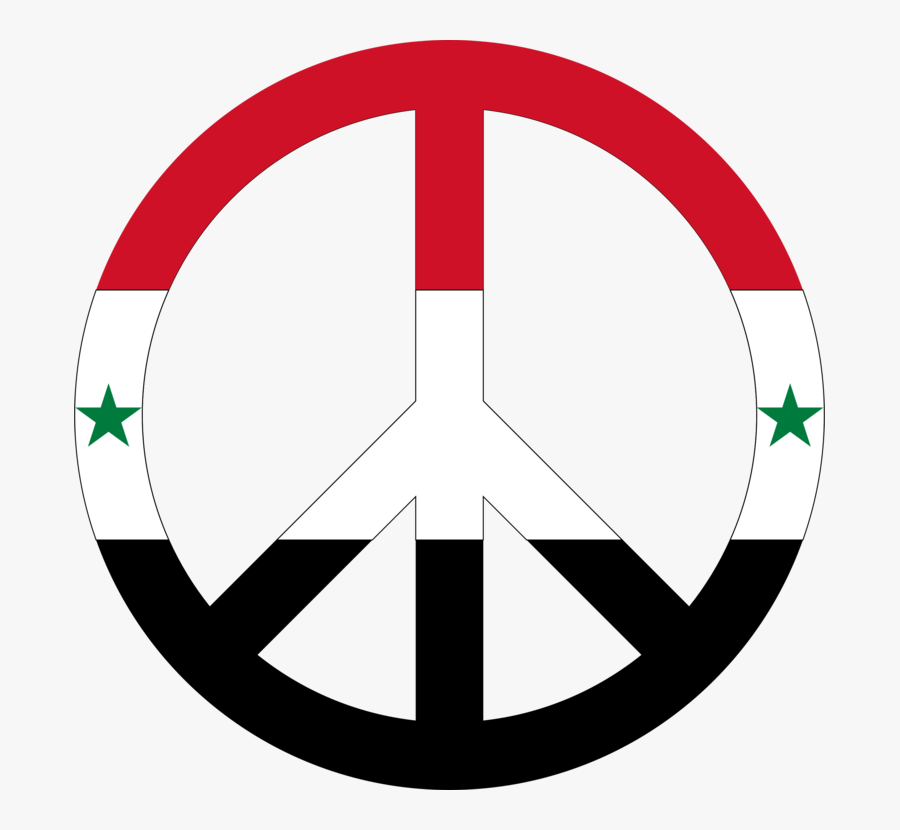 Symmetry,area,symbol - Syria Flag Peace Sign, Transparent Clipart