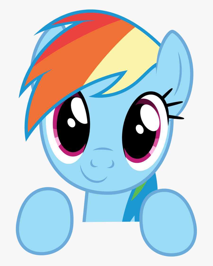 Rainbow Dash Blue Nose Pink Clip Art Eye Head Purple - My Little Pony Rainbow Dash Face, Transparent Clipart