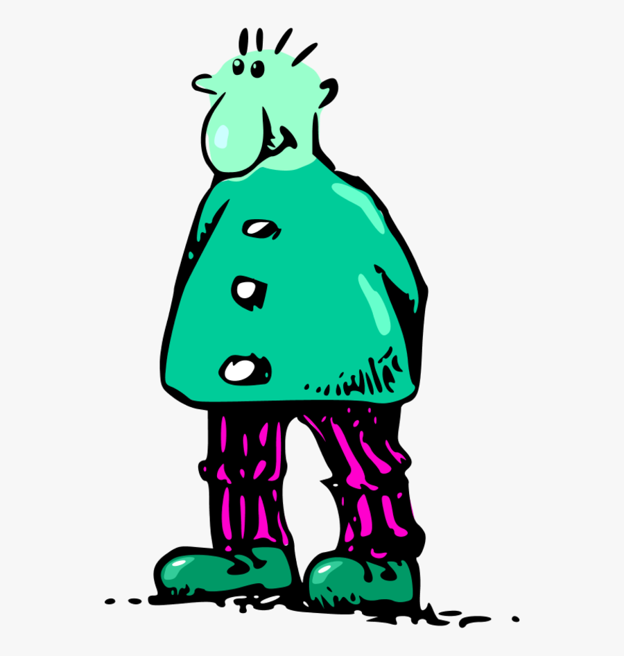 Man Standing Big Nose - Clip Art Man, Transparent Clipart