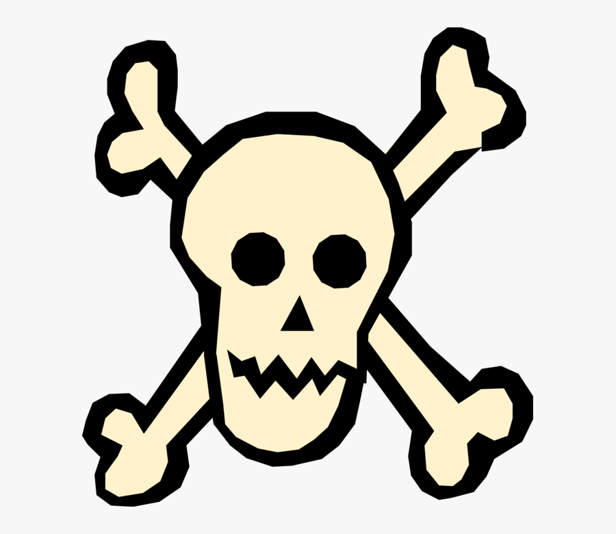 Vector Illustration Of Buccaneer Pirate Skull And Crossbones, Transparent Clipart
