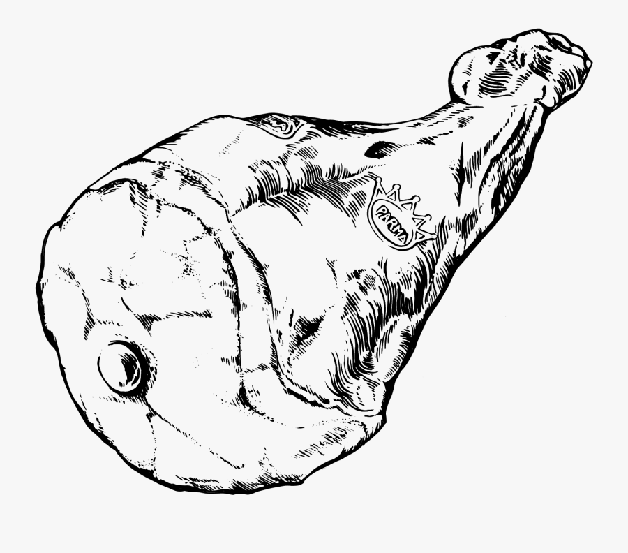 Prosciutto Black And White, Transparent Clipart