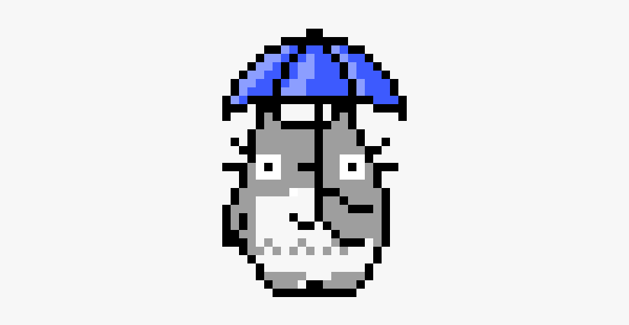 Totoro Pixel Art Png, Transparent Clipart