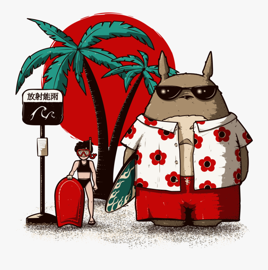 Totoro On The Beach, Transparent Clipart