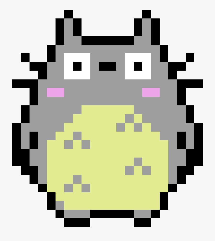 Pixel Art Totoro , Png Download - Empty Pixel Heart Png, Transparent Clipart