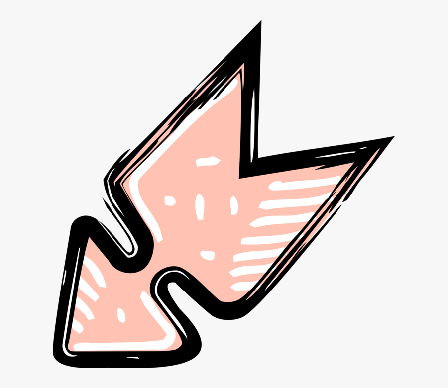 Vector Illustration Of Directional Arrow Pointing, Transparent Clipart