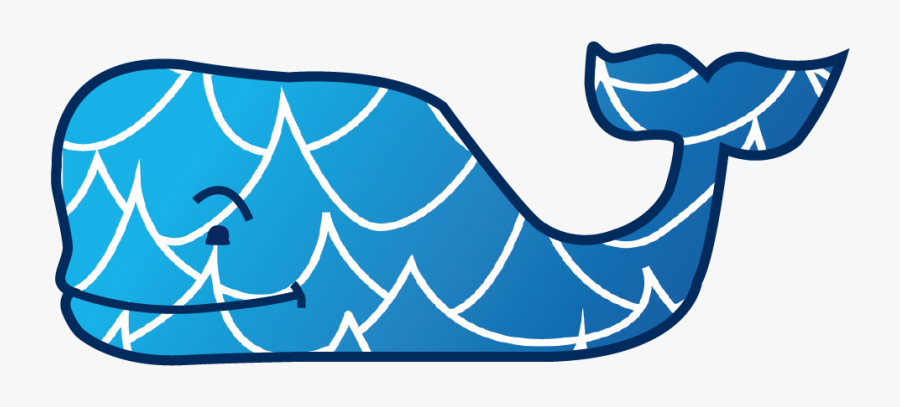 Blue Vineyard Vines Whale Sticker, Transparent Clipart