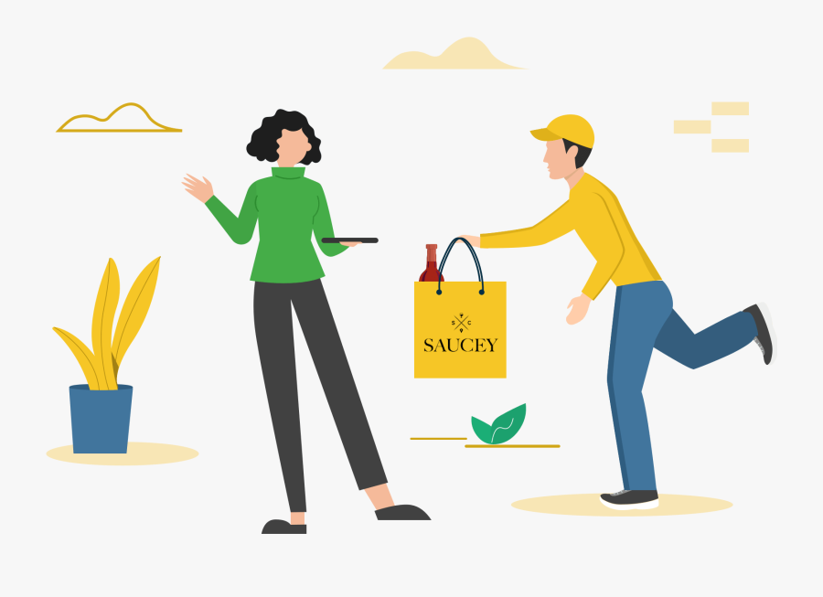 Saucey App Clone Banner, Transparent Clipart