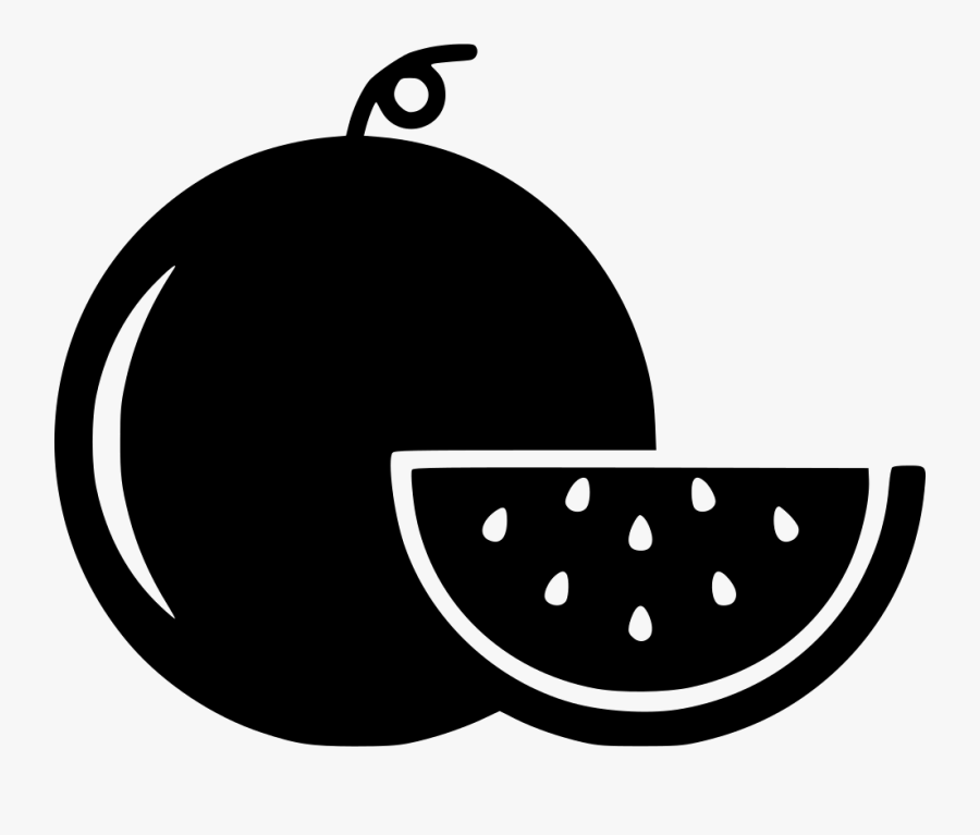 Clip Art,black And Art,logo - Melon Icon, Transparent Clipart