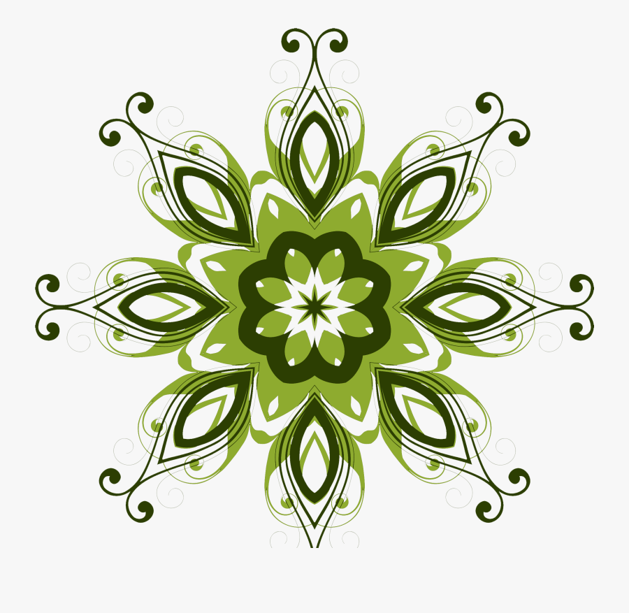 Clip Art Floral Design Flowers Transprent - Green Flower Design Png, Transparent Clipart
