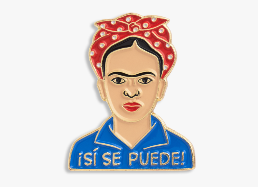 Frida Kahlo Lapel Pin - We Can Do It Frida, Transparent Clipart