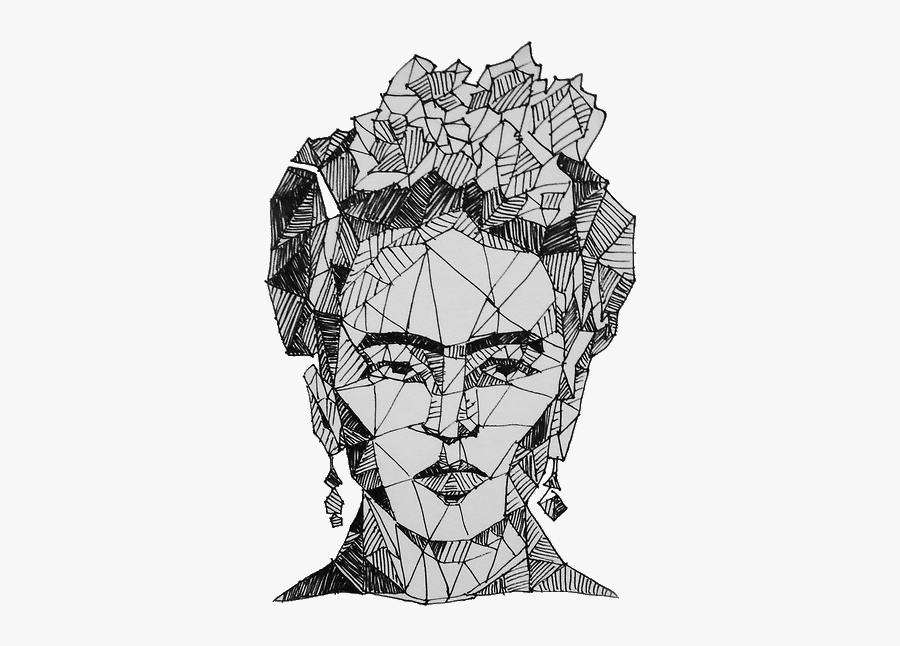 “ Vintage Kahlo - Geometric Frida Kahlo Art, Transparent Clipart