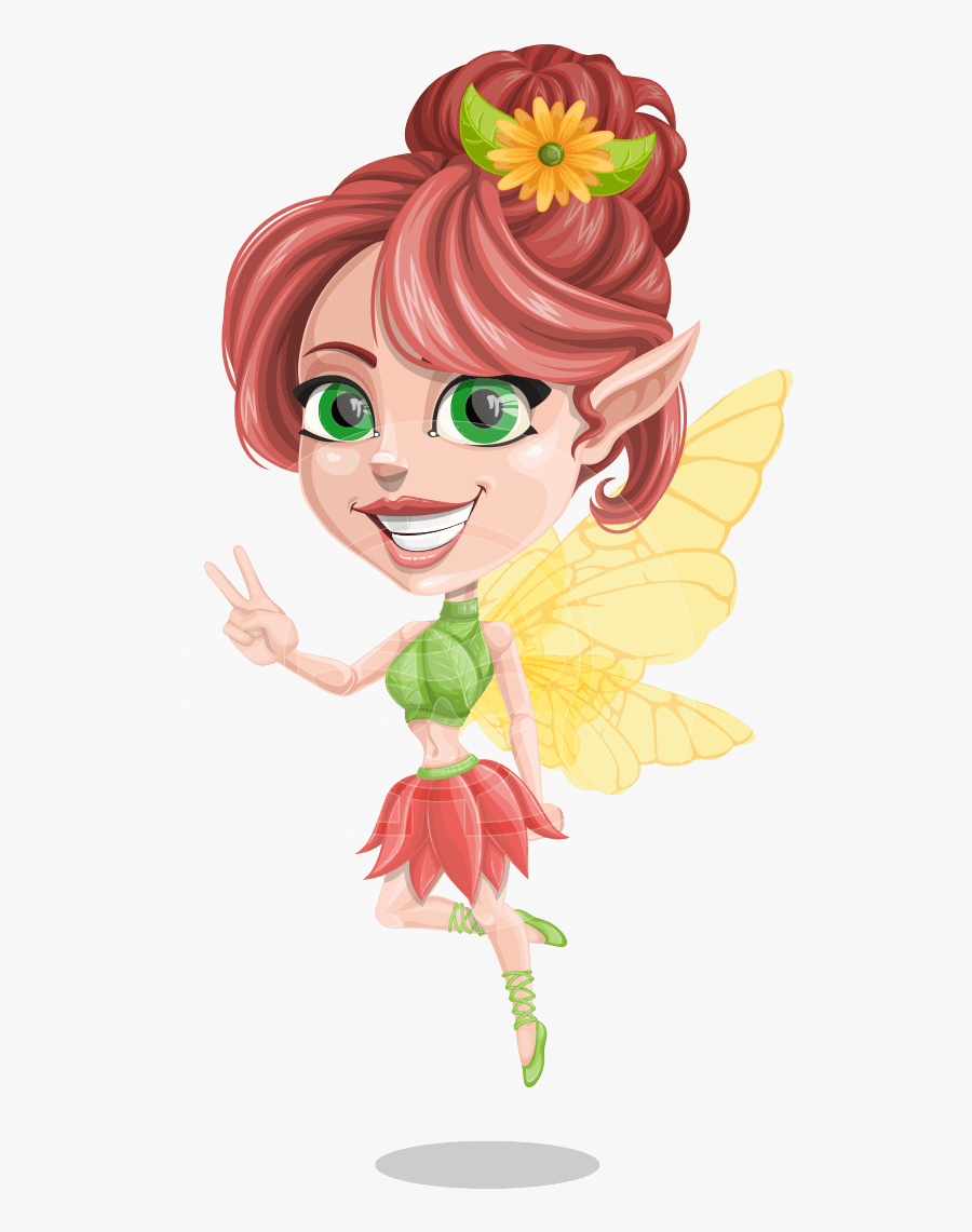 Clipart Freeuse Female Cartoon Character Frida The - Flower Fairy Image Cartoon, Transparent Clipart
