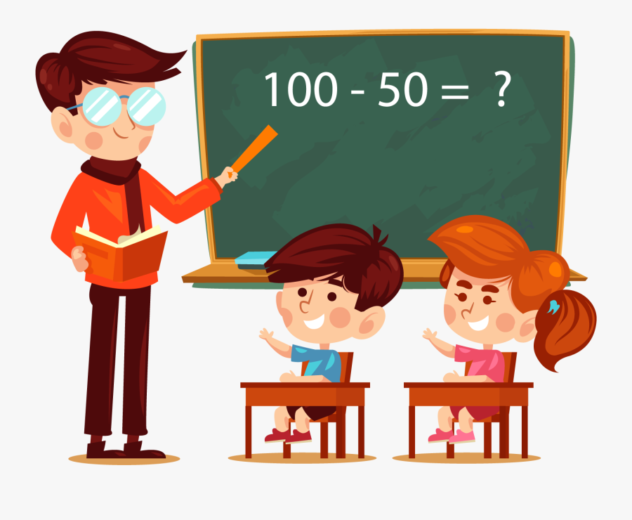 Transparent Teacher Classroom - Teacher And Student Cartoon, Transparent Clipart