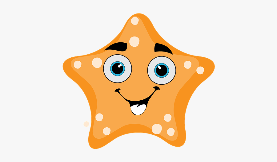 Starfish The Sea The Ocean Free Picture - ปลาดาว การ์ตูน, Transparent Clipart