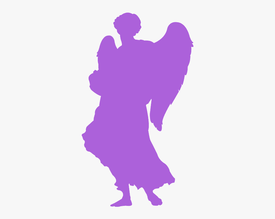 Silueta De Un Angel Para Colorear, Transparent Clipart