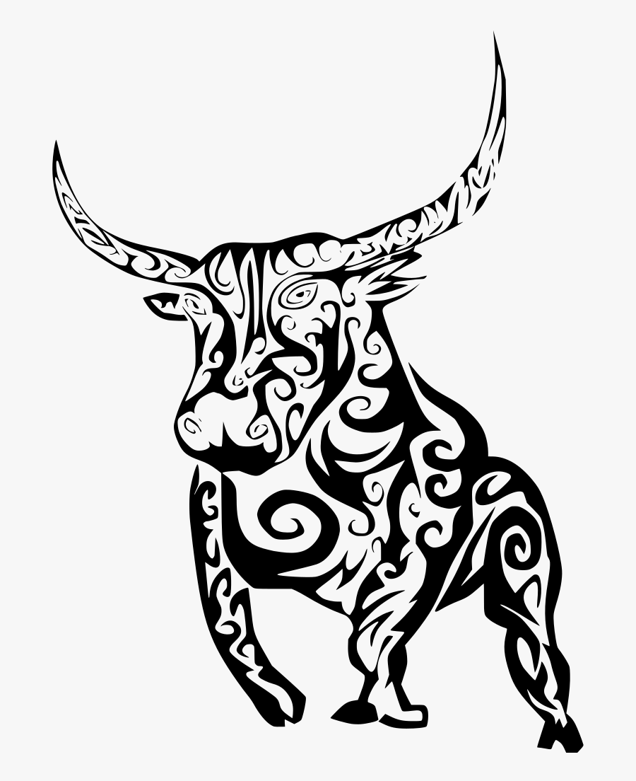 Tribal Bull Tattoo Designs, Transparent Clipart