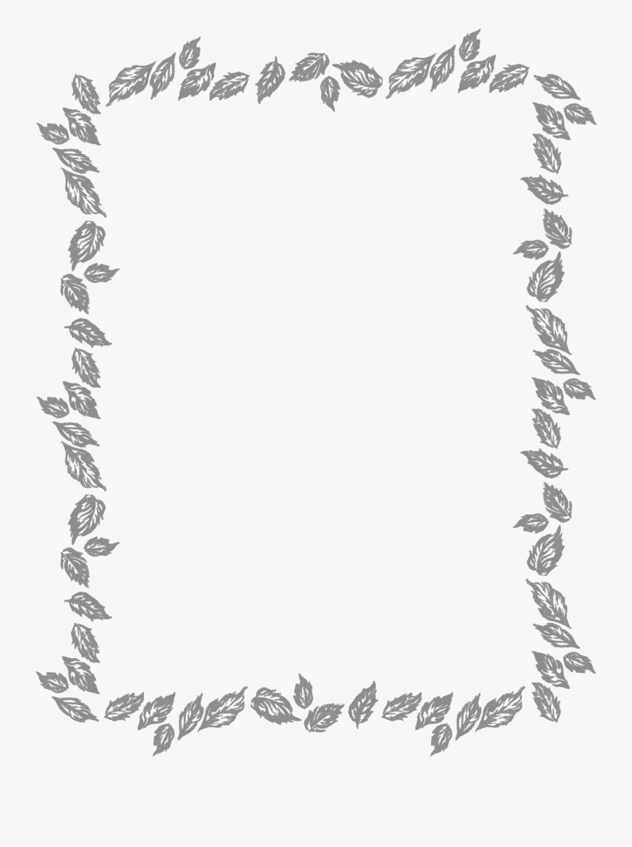 Leaf Border Clipart Black And White, Transparent Clipart