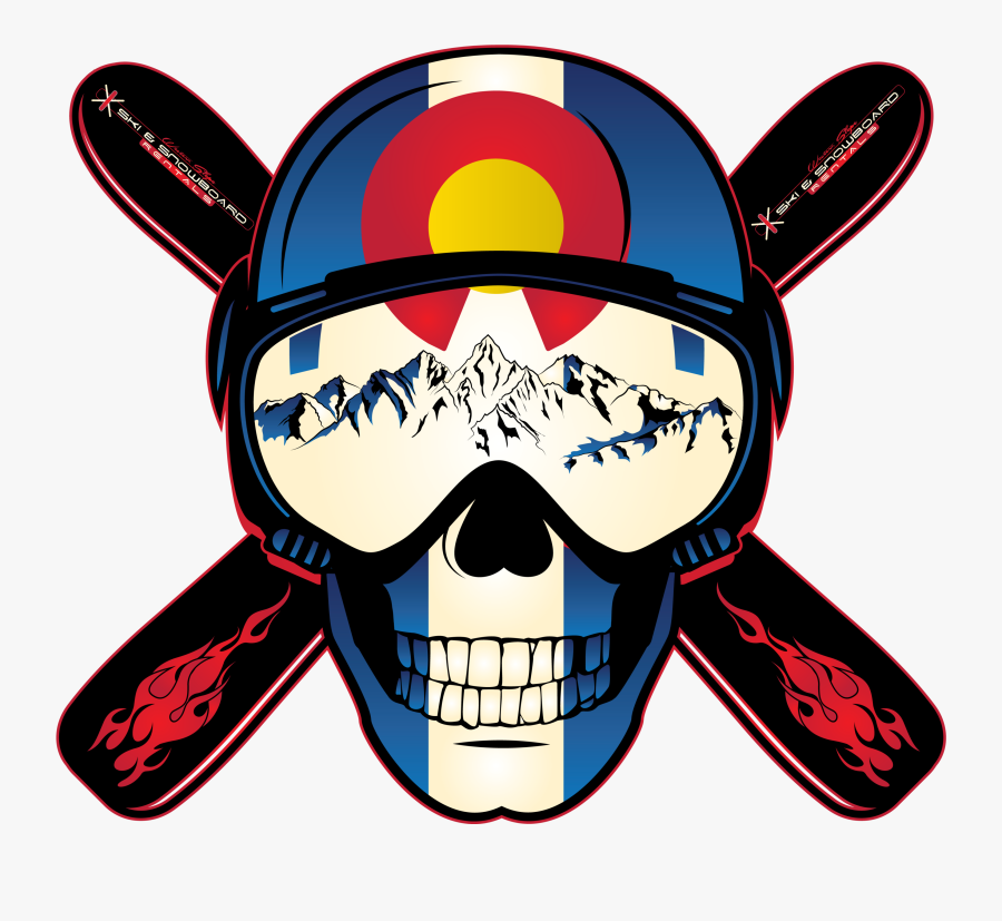 Colorado Ski Sticker, Transparent Clipart