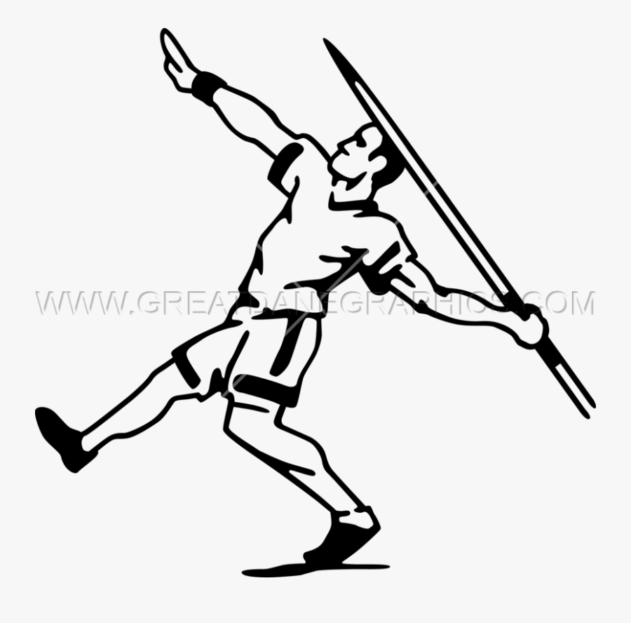 Track Clipart Pole Vault - Javelin Throw Line Art, Transparent Clipart