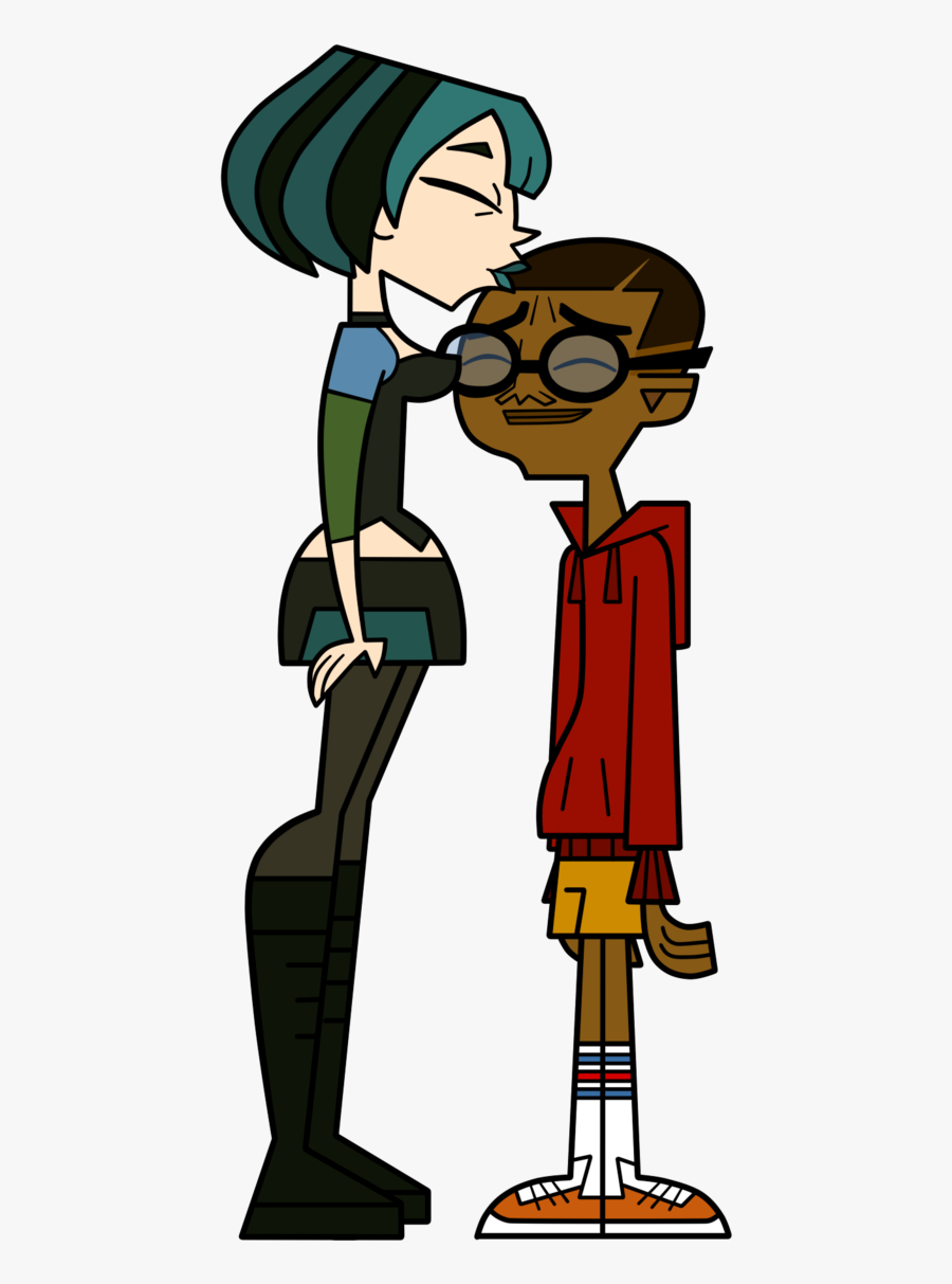 Gwen Kissing Cameron By Terrance Hearts Art - Total Drama Gwen Kiss Cameron, Transparent Clipart