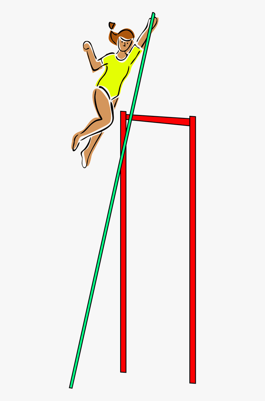 Pole Vault Athlete Olympics Free Picture - Saut À La Perche Png, Transparent Clipart
