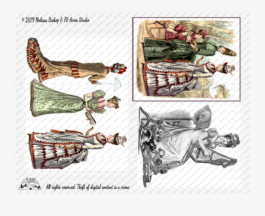 Vintagefashion2, Transparent Clipart