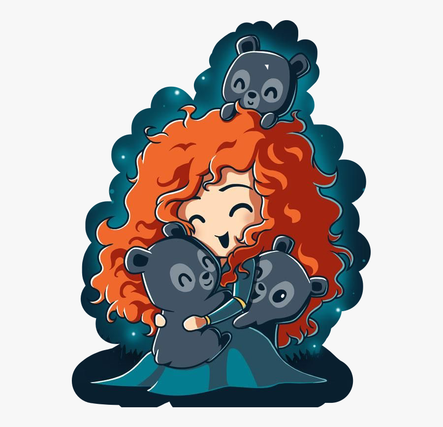 #brave #merida #triplets #bearcubs #freetoedit - Dibujos De Merida Kawaii, Transparent Clipart