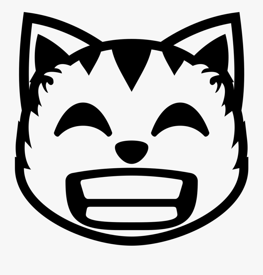 Cat Emoji Black And White Clipart , Png Download Cat Emoji Black And