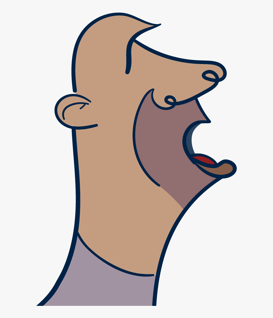 Transparent Talk Png - Open Mouth Png Male, Transparent Clipart
