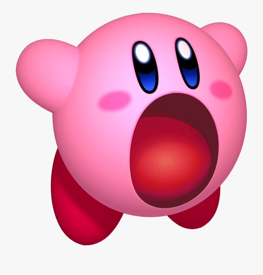 Kirby Transparent Png Stickpng - Kirby With Mouth Open, Transparent Clipart